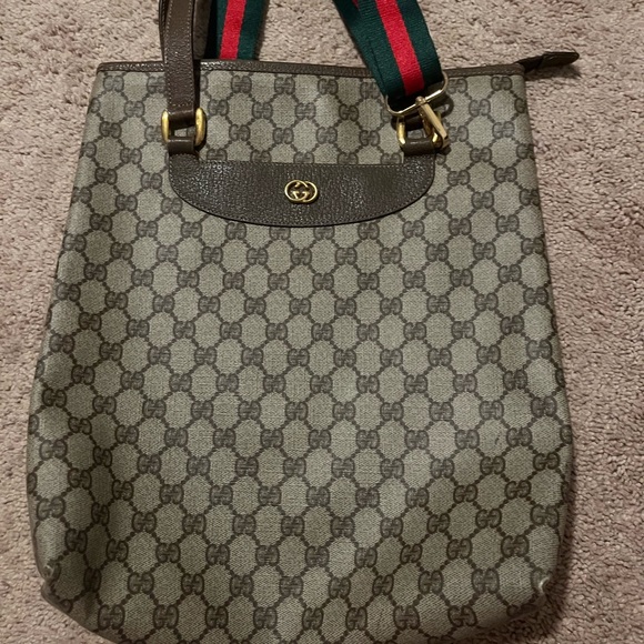 GUCCI-vintage monogram tote bag-authentic - Picture 3 of 11